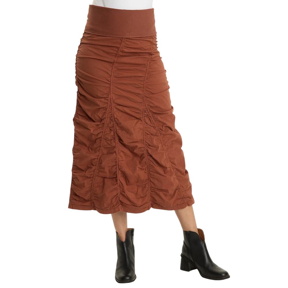 XCVI Wearables Gored Peasant Skirt Artisan Pigment S Boho Lagenlook MSRP $98